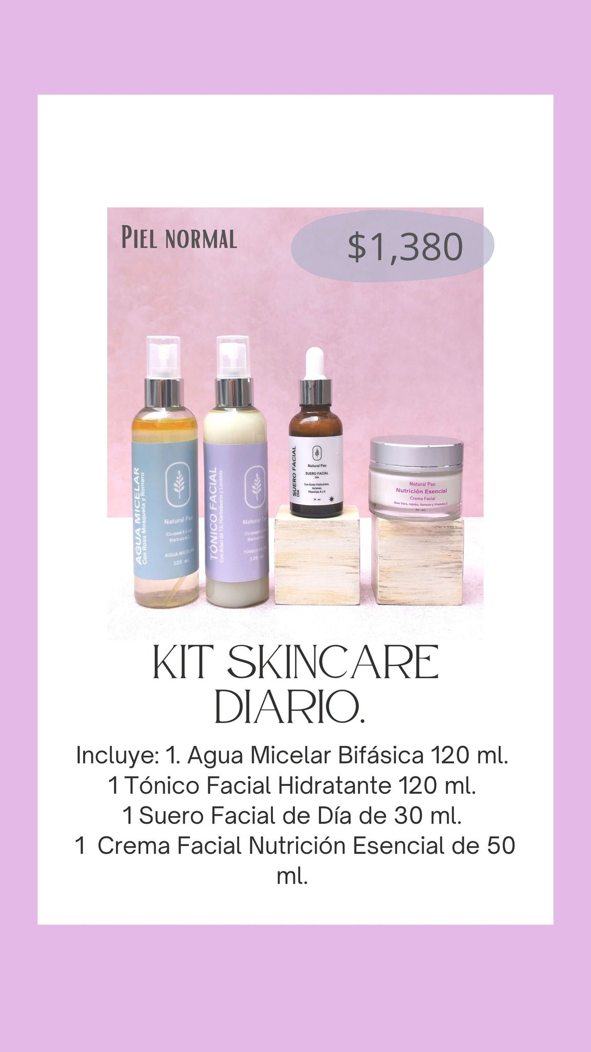 Kit Facial Diario. PIEL NORMAL.