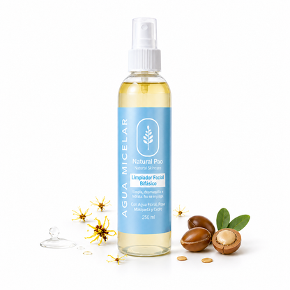 Agua Micelar Bifásica. Paso 1.  3 en 1 │120 o 240 ml